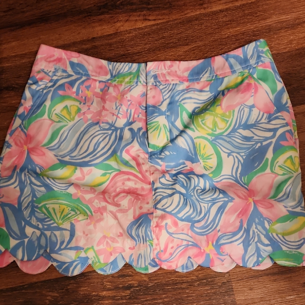 Lilly Pulitzer Floral Scalloped Shorts